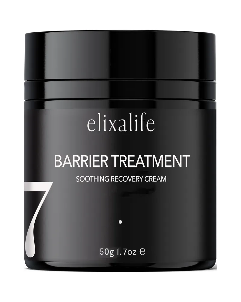 Barrier Treatment, 50g jar, shown in our founder's Elixalife packaging